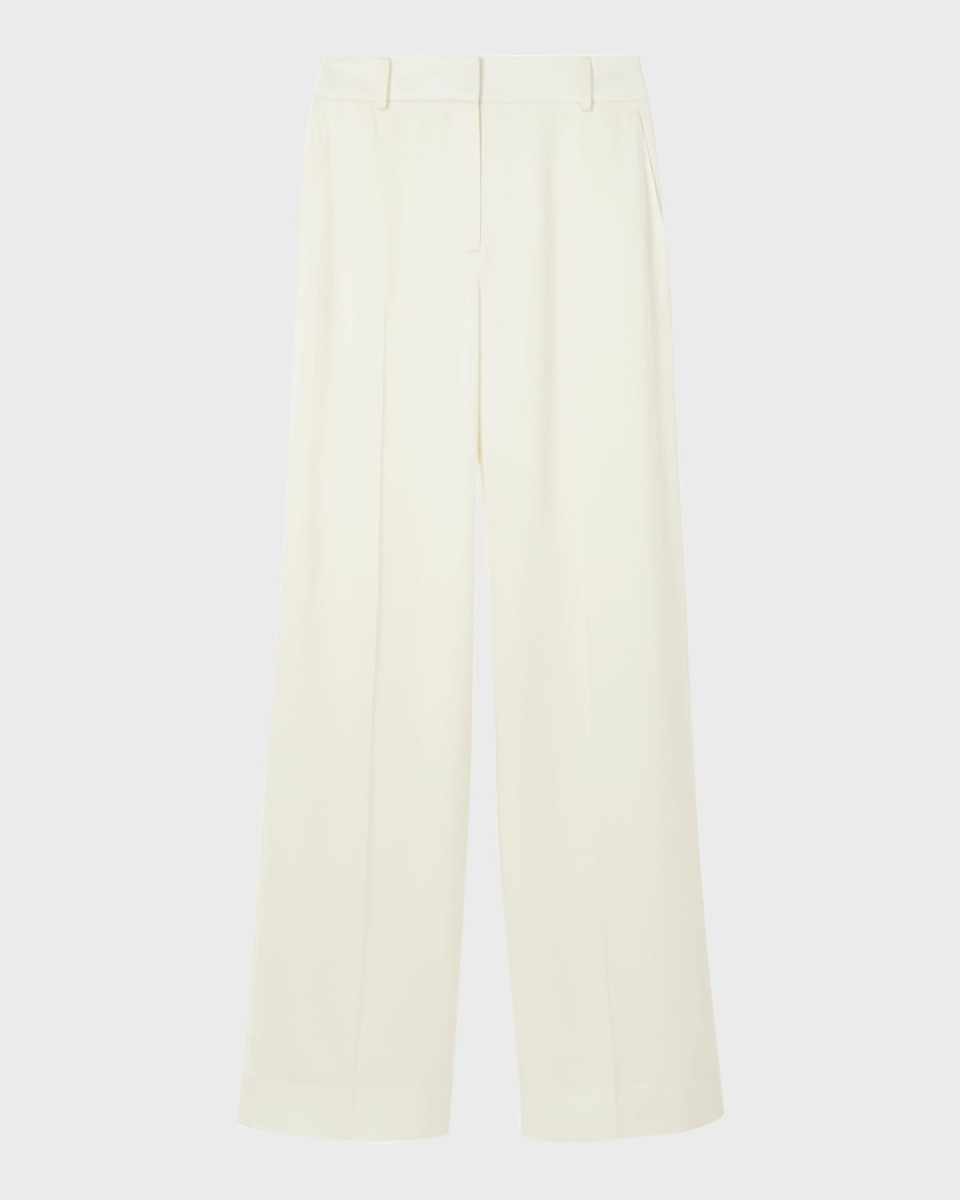 Jane Wide-Leg Pleated Trousers